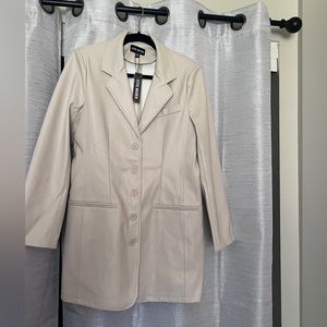 Steve Madden Nude Leather Blazer Dress